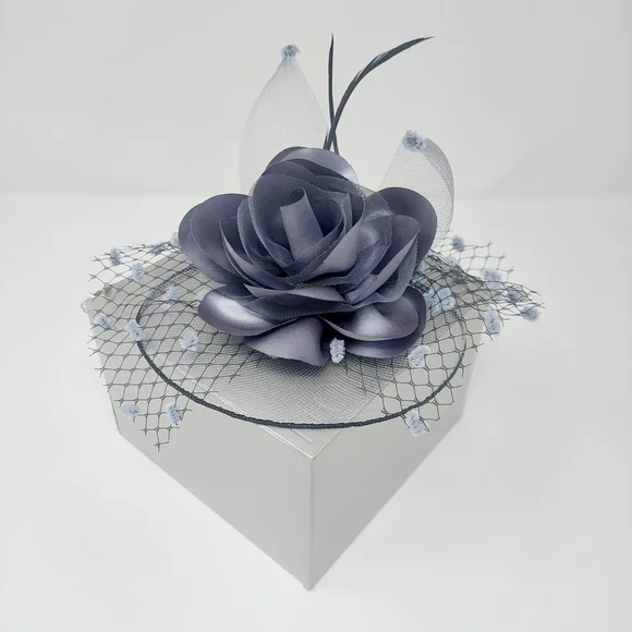 Nordstrom Floral Net Fascinator Clip display picture 2
